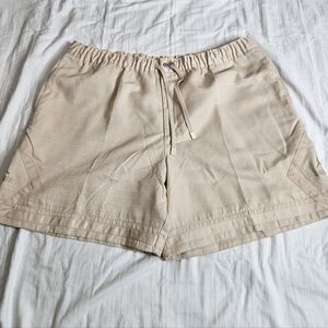 Air Jordan "A Ma Maniere" Cream Drawstring Shorts.